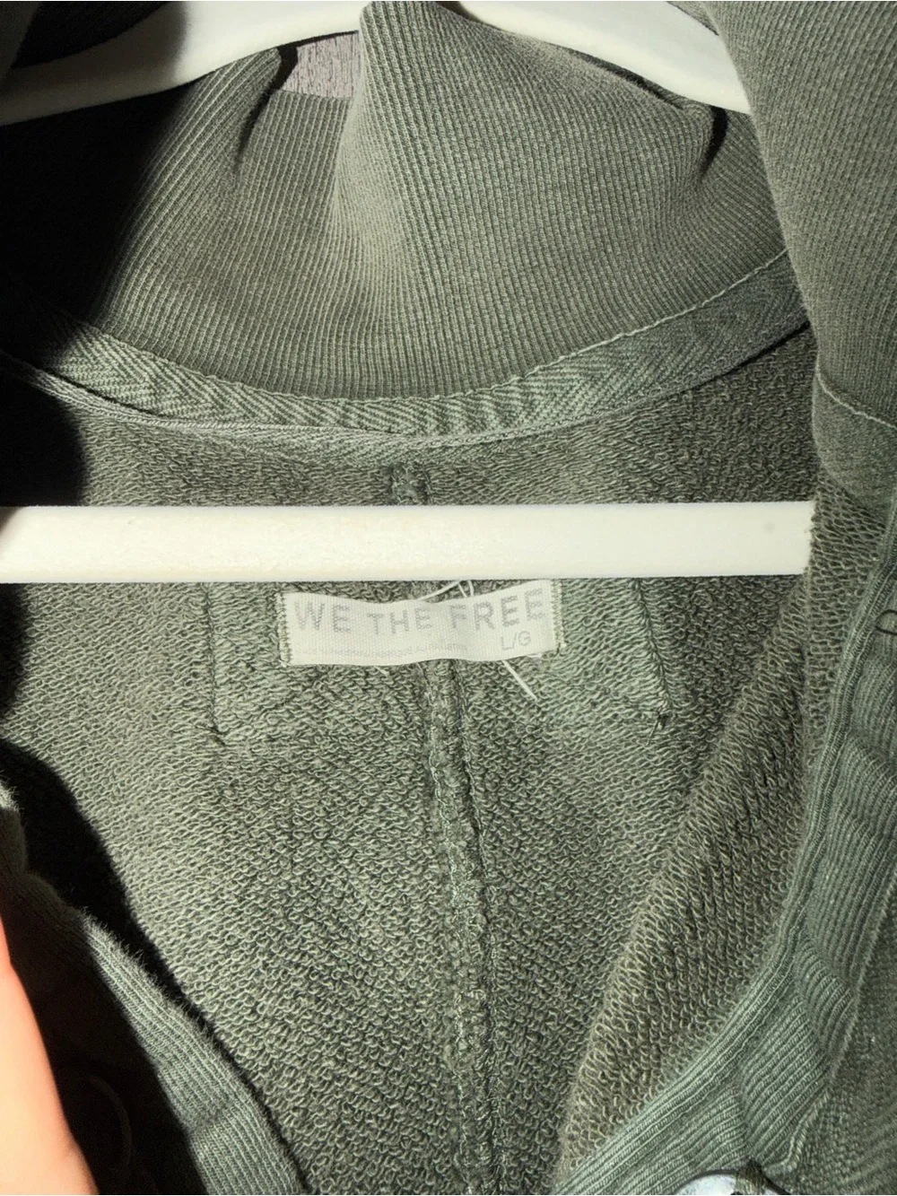 We The Free Moss Green Snap Up Pullover - Picture 5 of 6